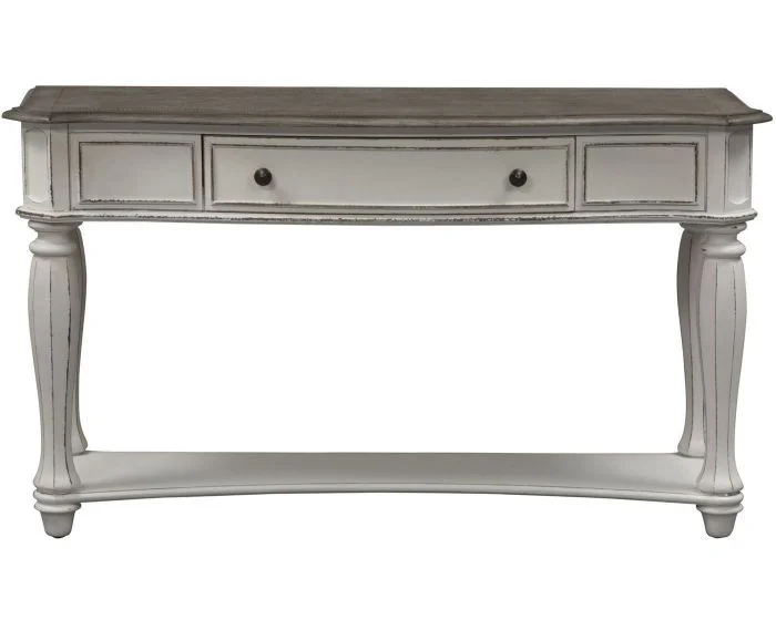 Liberty Furniture Magnolia Manor Sofa Table in Antique White