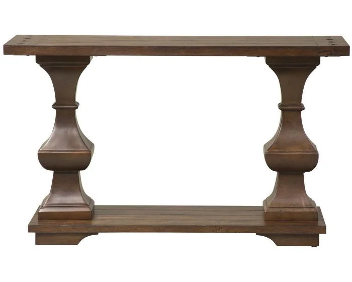 Liberty Furniture Sedona Sofa Table in Kona Brown