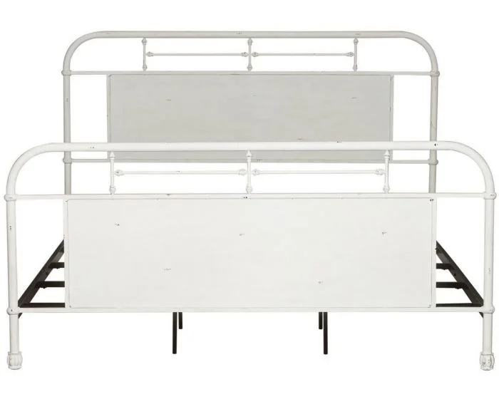 Liberty Furniture Vintage Series King Metal Bed , Antique White