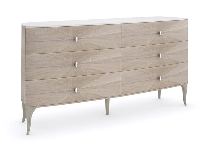 Lillian Double Dresser Stone Manor, Ivory Wash, Soft Radiance