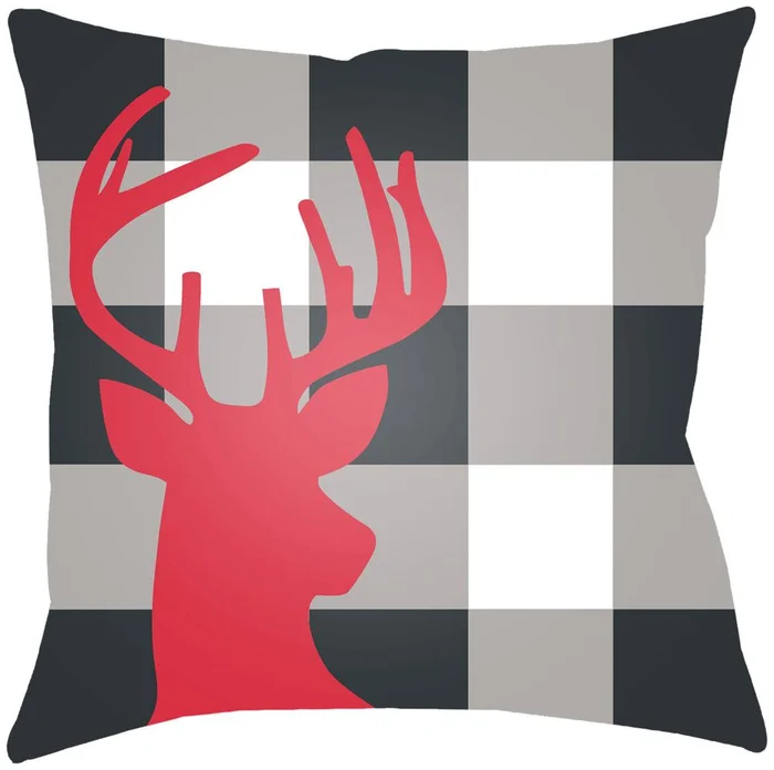 Livabliss – Reindeer Buffalo 20inLx20inW Accent Pillow – RDB001-2020