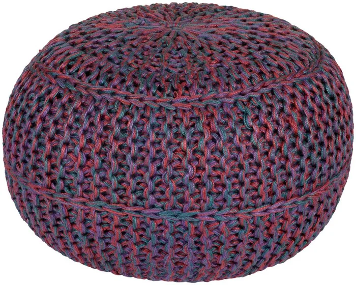 Livabliss – Wisteria Pouf – Red – WTPF-001