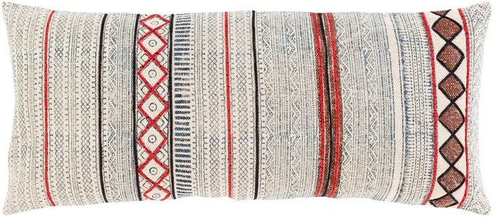 Livabliss – Zoya 14inLx32inW Lumbar Pillow – With Down Insert – ZYA008-3214D