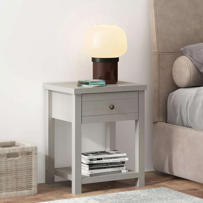 Living Essentials by Hillsdale – Harmony Wood Accent Table, Gray – 5269-880