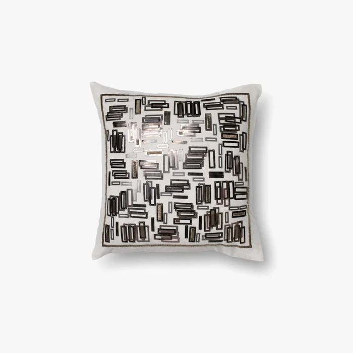Loloi Pillows P0196 White / Gold