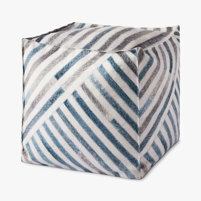 Loloi Poufs PF0003 Ivory / Blue