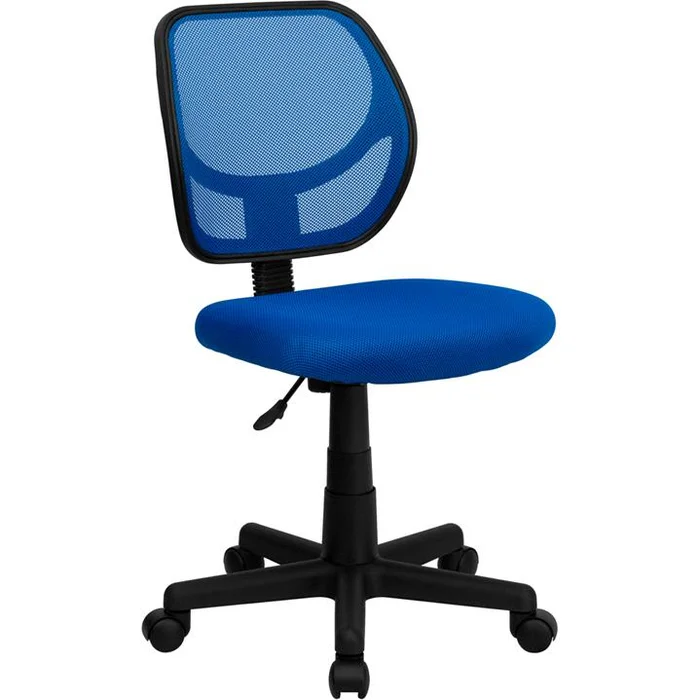 Low Back Blue Mesh Swivel Task Office Chair By Flash Furniture – Blue