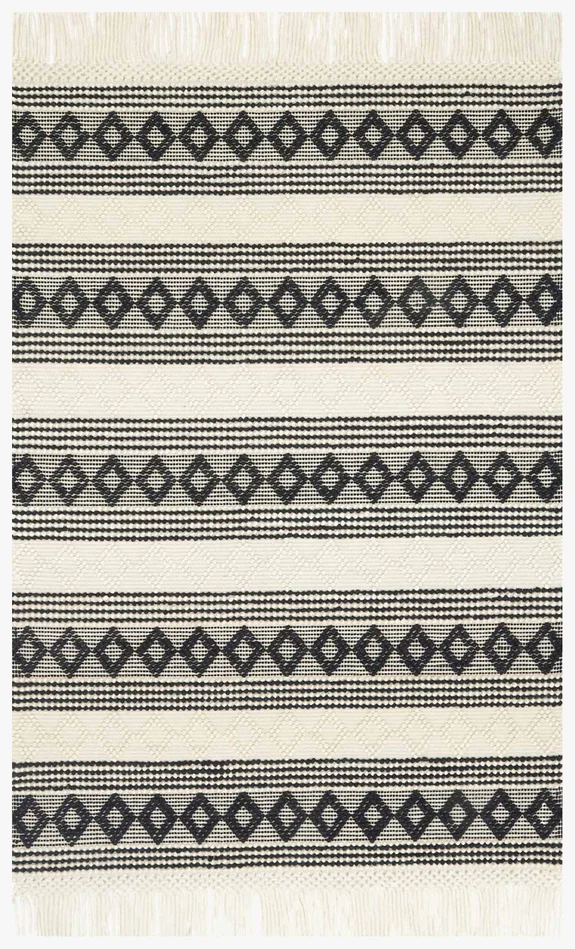 Magnolia Home by Joanna Gaines x Loloi Holloway YH-01 Ivory / Black