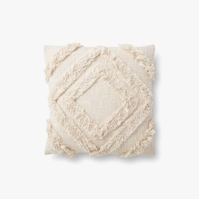 Magnolia Home by Joanna Gaines x Loloi Pillows PMH0009 Cream