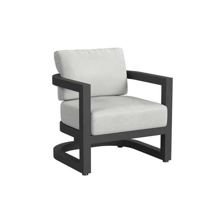 Malibu Club Chair in Cast Silver, No Welt