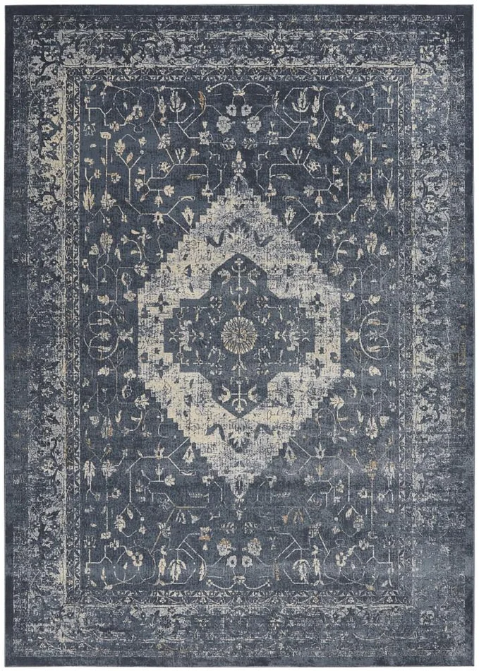 Malta by Kathy Ireland Home – MAI11 Navy 710in x 1010in Area Rug – MAI11-99446495051 – CLOSEOUT