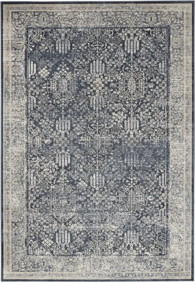 Malta by Kathy Ireland Home – MAI12 Navy/Ivory 53in x 77in Area Rug – MAI12-99446495129 – CLOSEOUT