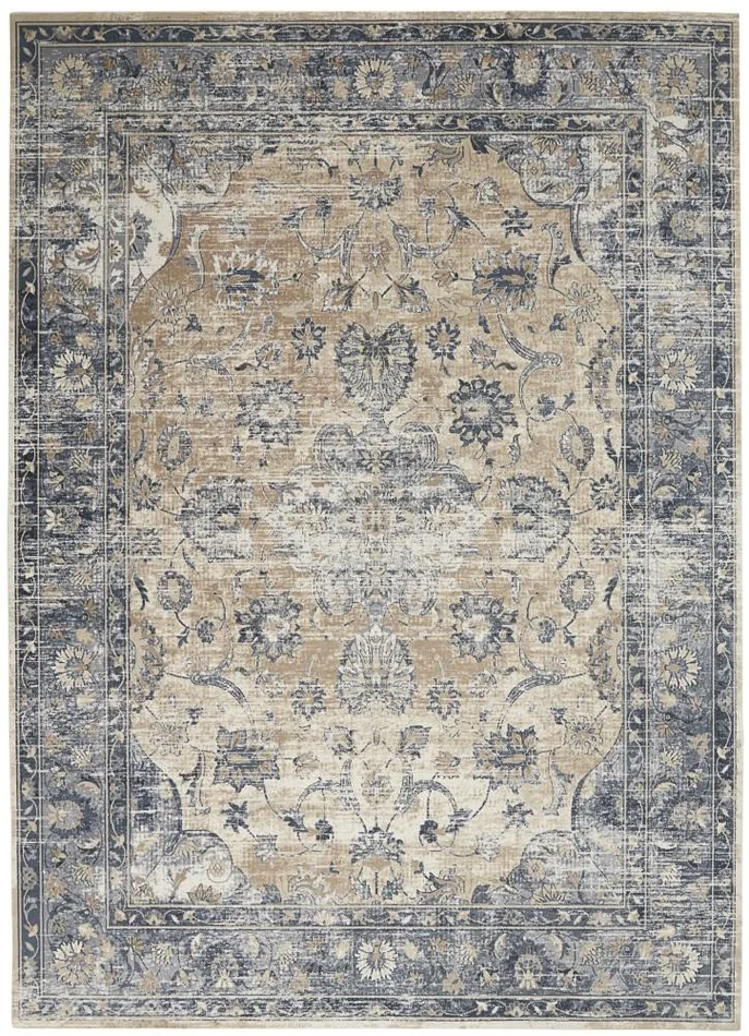 Malta by Kathy Ireland Home – MAI13 Blue/Ivory 710in x 1010in Area Rug – MAI13-99446495440 – CLOSEOUT