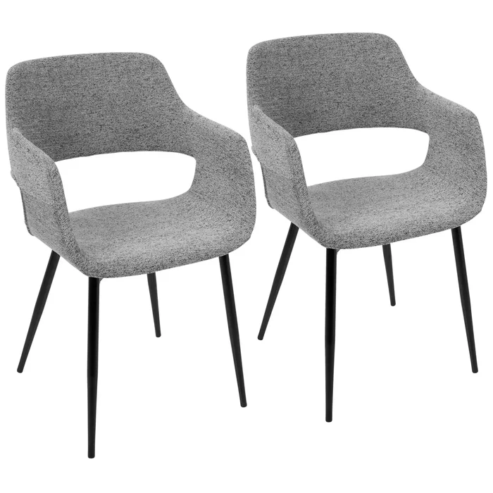 Margarite – Contemporary Dining / Chair (Set of 2) – Black / Gray
