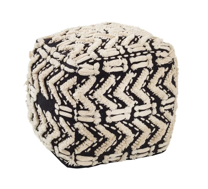 Mariel – Cotton Pouf – Black