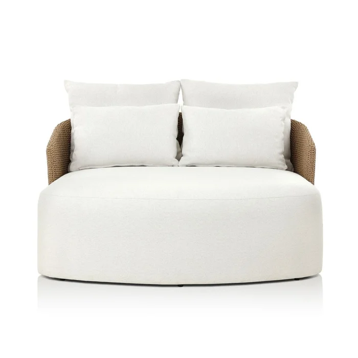 Maven Outdoor Double Chaise – Faux Hyacinth