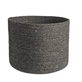 Melia basket (black: 14.8 dia x 12.2 in.) Set Of 2 – Natural