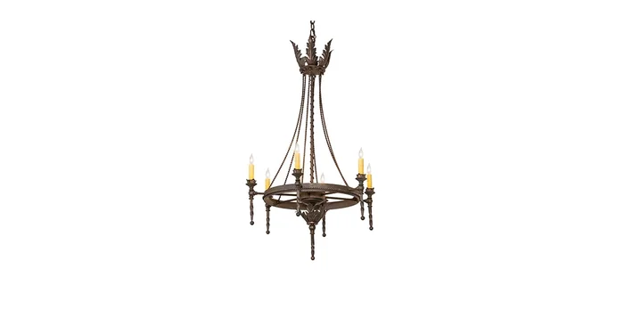 Meyda Tiffany Amaury 6 Light 24″ Wide Taper Candle Style Chandelier