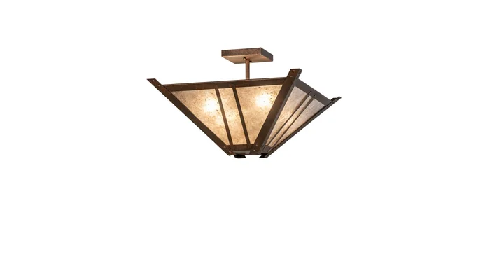 Meyda Tiffany Arta 4 Light 32″ Wide Semi-Flush Ceiling Fixture – Copper Finish