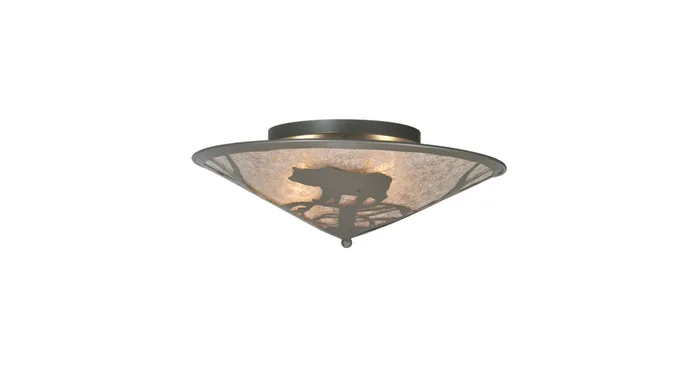 Meyda Tiffany Bear on the Loose 2 Light 22″ Wide Semi-Flush Ceiling Fixture