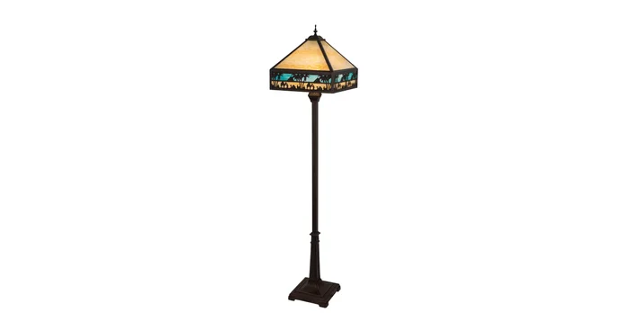 Meyda Tiffany Camel Mission 2 Light 68″ Tall Buffet Floor Lamp