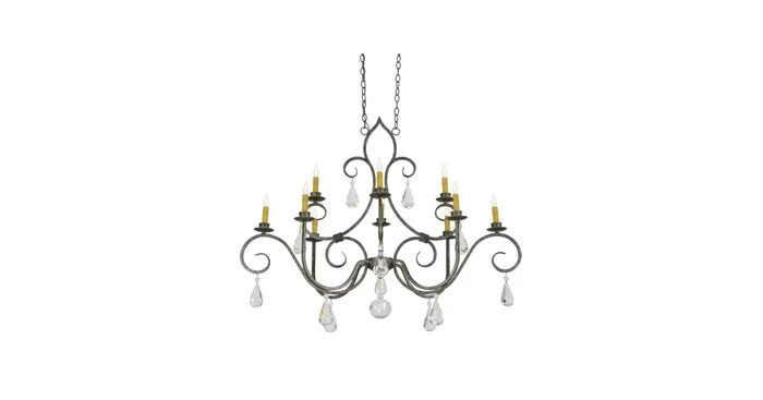 Meyda Tiffany Celine 10 Light 28″ Wide Crystal Candle Style Chandelier