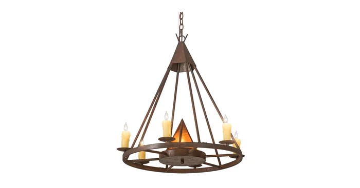 Meyda Tiffany Desert Arrow 7 Light 30″ Wide Taper Candle Style Chandelier