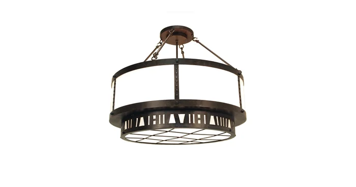 Meyda Tiffany Loma 6 Light 36″ Wide Semi-Flush Drum Ceiling Fixture