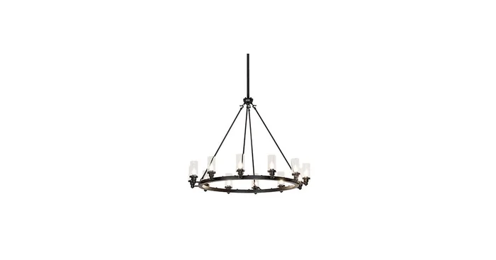Meyda Tiffany Loxley 12 Light 46″ Wide Ring Chandelier