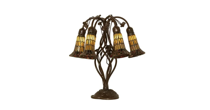 Meyda Tiffany Pond Lily 6 Light 19″ Tall Buffet Table Lamp