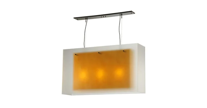 Meyda Tiffany Quadrato 3 Light 48″ Wide Linear Pendant