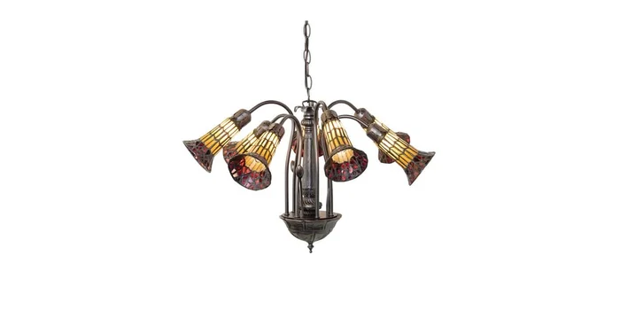 Meyda Tiffany Stained Glass 12 Light 24″ Wide Chandelier
