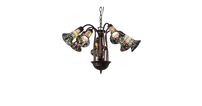 Meyda Tiffany Stained Glass 7 Light 26″ Wide Chandelier