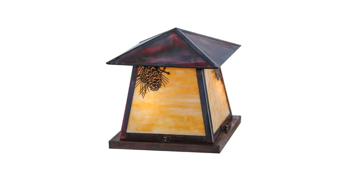 Meyda Tiffany Stillwater 2 Light 15″ Tall Pier Mount Post Light