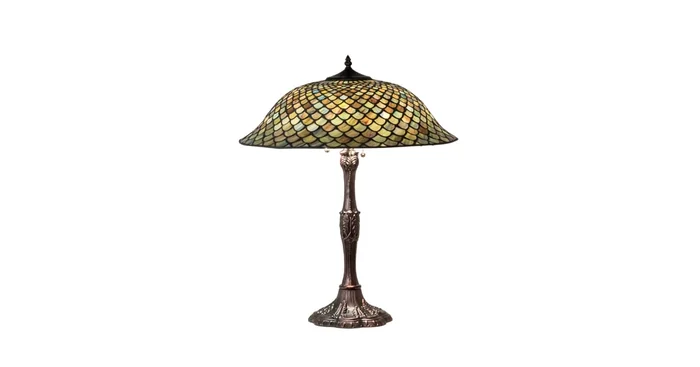 Meyda Tiffany Tiffany Fishscale 3 Light 26″ Tall Buffet Table Lamp