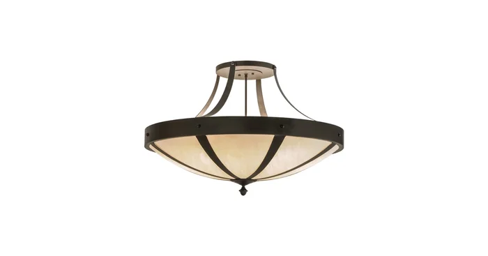 Meyda Tiffany Urban 6 Light 36″ Wide Semi-Flush Bowl Ceiling Fixture – Oil Rubbed Bronze Finish