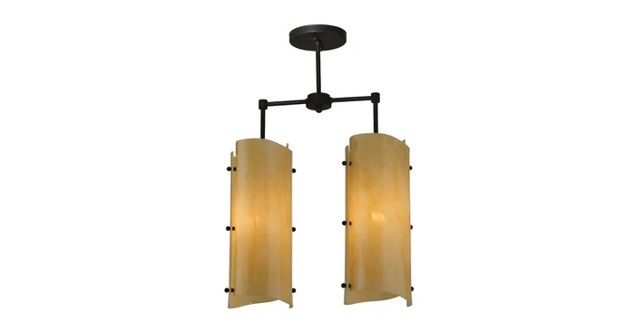 Meyda Tiffany Vortex 2 Light 16″ Wide Linear Pendant