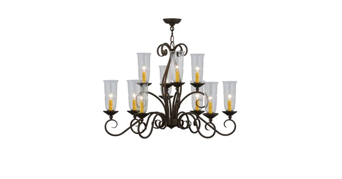 Meyda Tiffany Wallis 10 Light 21″ Wide Taper Candle Style Chandelier