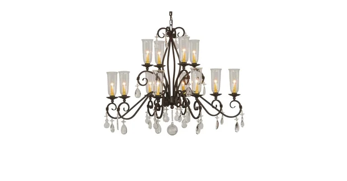 Meyda Tiffany Zola 12 Light 49″ Wide Crystal Chandelier