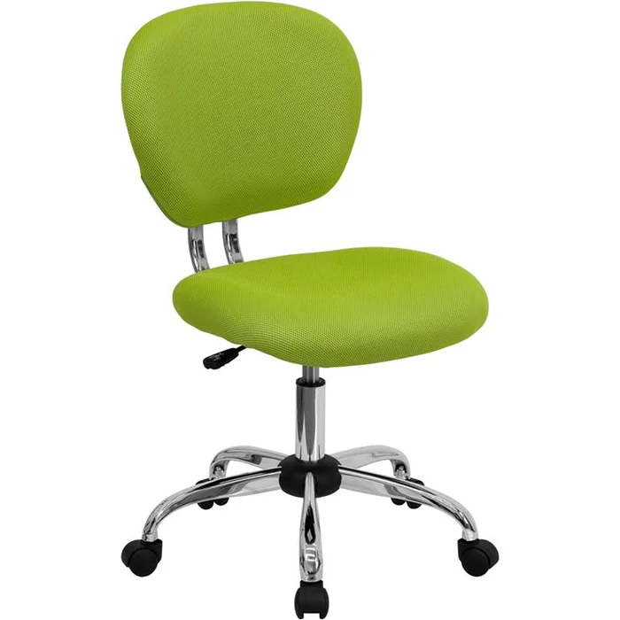 Mid-Back Apple Green Mesh Padded Swivel Task Office Chair With Chrome Base By Flash Furniture – Apple Green