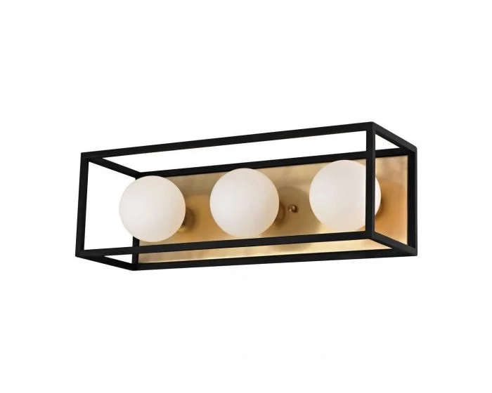 Mitzi Aira 3 Light Bath And Vanity – Aged Brass/Black (Dropshippable)