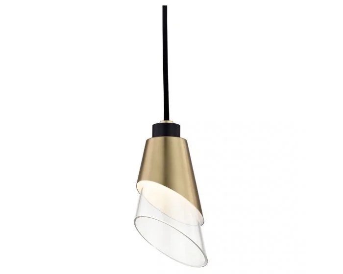 Mitzi Angie Pendant – Aged Brass/Black (Dropshippable)