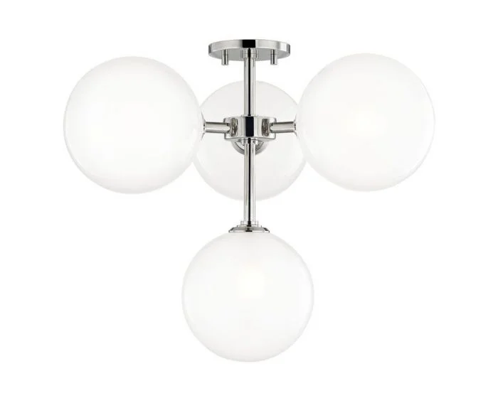 Mitzi Ashleigh Semi Flush – Polished Nickel (Dropshippable)