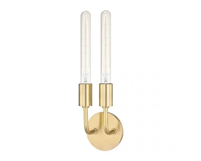 Mitzi Ava 2 Light Wall Sconce – Aged Brass (Dropshippable)