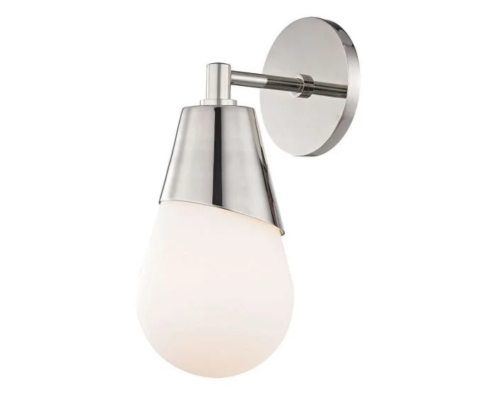 Mitzi Cora 1 Light Wall Sconce – Polished Nickel (Dropshippable)