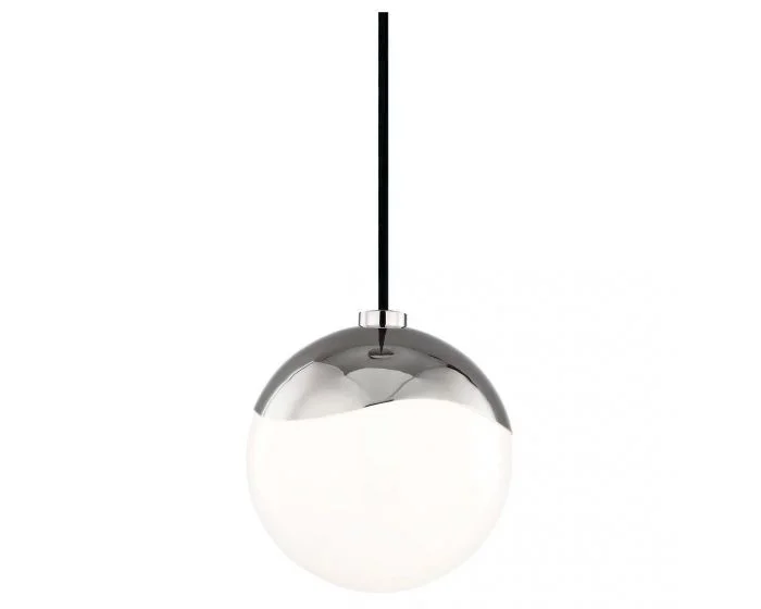 Mitzi Ella 1 Light Pendant, Small – Polished Nickel (Dropshippable)