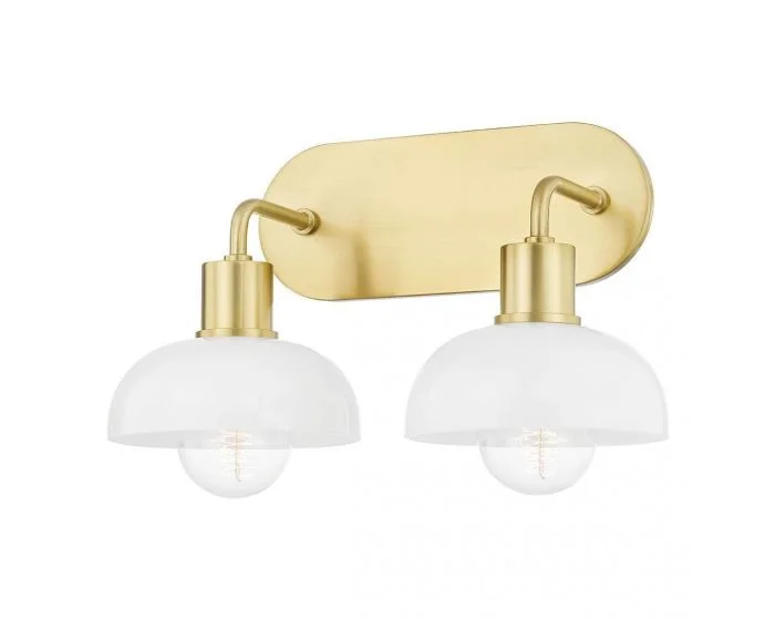 Mitzi Kyla 2 Light Bath And Vanity – Aged Brass (Dropshippable)