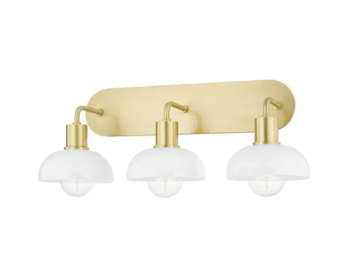 Mitzi Kyla 3 Light Bath And Vanity – Aged Brass (Dropshippable)