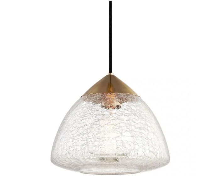 Mitzi Maya 1 Light Pendant, Large – Aged Brass (Dropshippable)