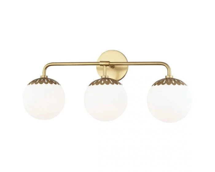 Mitzi Paige 3 Light Bath And Vanity – Aged Brass (Dropshippable)